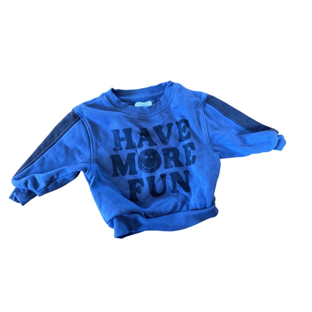 Grayson Mini blue crewneck‎ have more fun sweater